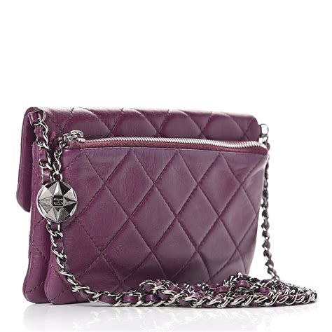 CHANEL Lambskin Quilted Mini Mineral Nights Flap Crossbody 